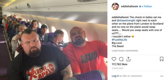 学分：Eddie Hall/Instagram