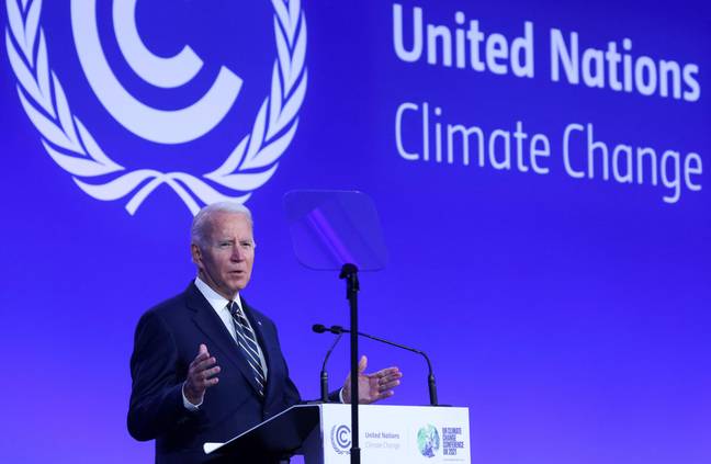 拜登敦促世界领导人“上班”应对气候变化。信用：Alamy