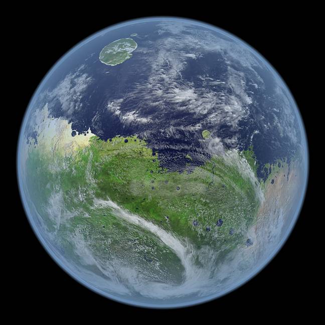 就像甚至是一个球形的地球。信用：凯文吉尔（Creative Commons）