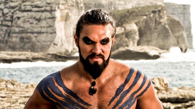 Jason Momoa作为Khal Drogo在'Thrones游戏'中。信贷：HBO.
