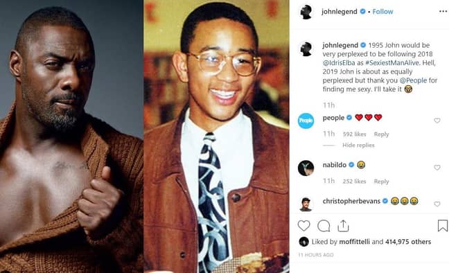 约翰·传奇（John Legend）开玩笑说他在Instagram上获胜。信用：Instagram