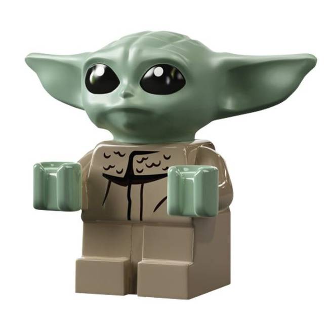 Behold，宝宝Yoda Lego Minifigure。信誉：乐高
