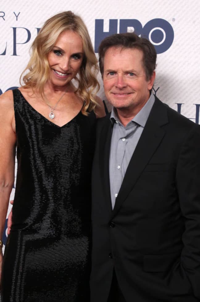 迈克尔·J·福克斯（Michael J. Fox）和妻子特雷西·波兰（Tracy Pollan）。信用：PA“width=