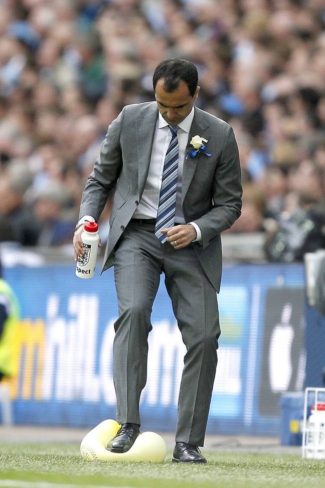 Roberto Martinez看起来他会赞成气球禁令。信用：PA