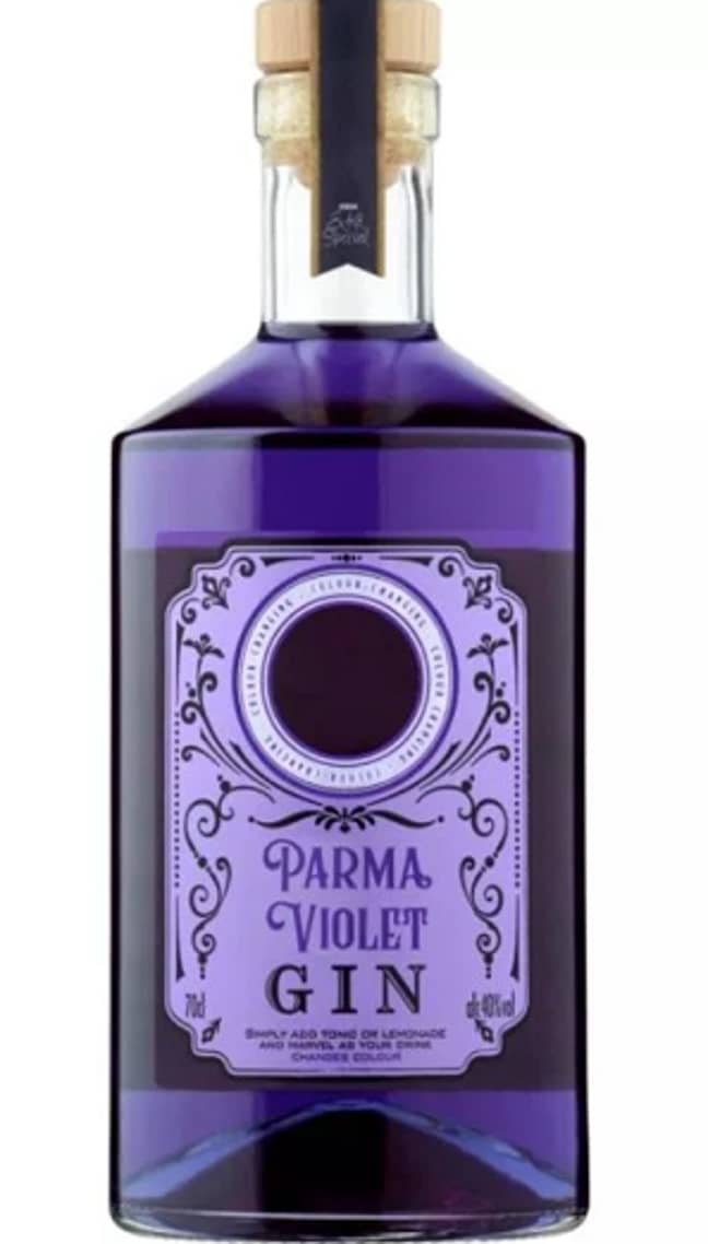 帕尔马紫罗兰杜松子酒。信用：Asda