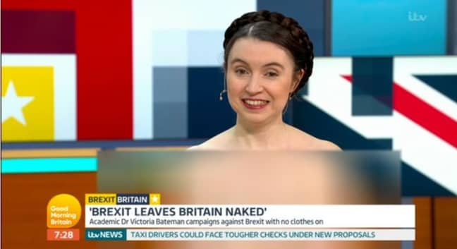 Bateman博士在GMB上裸体。图片来源：ITV