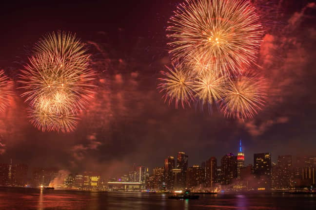 纽约的烟花汇演，庆祝独立日2021年。信贷：PA