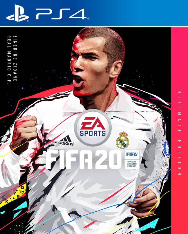 Zidane在FIFA 20 Ultimate Edition的封面上