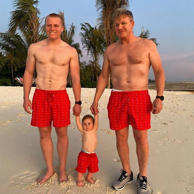 戈登和儿子杰克和奥斯卡。信贷:Instagram /戈登拉姆齐