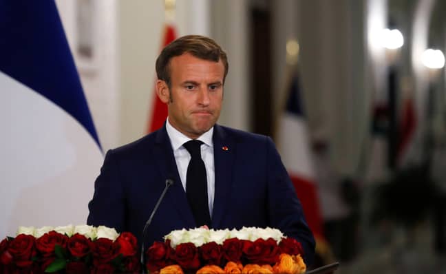 法国总统伊曼纽尔·马克龙（Emmanuel Macron）写信给科克先生。学分：PA