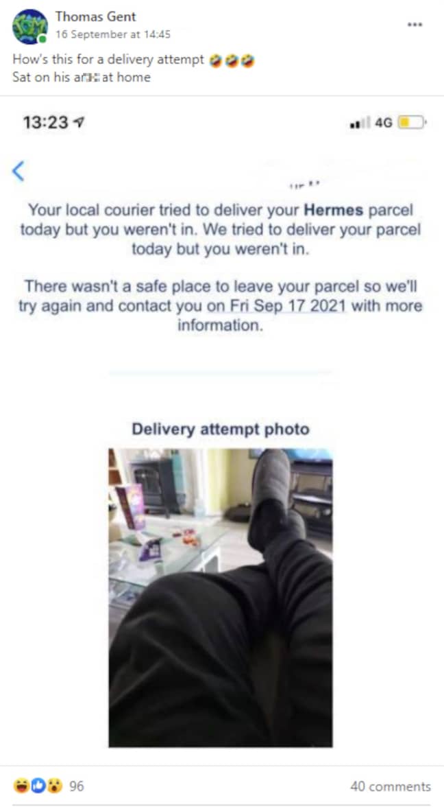 Hermes发送给Thomas Gent的电子邮件。信用：截止日期新闻必威杯足球