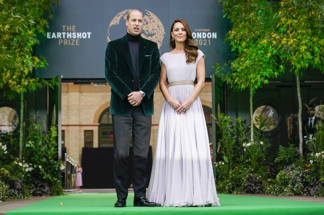 威廉王子和凯特·米德尔顿（Kate Middleton）到达2021年的Earthshot Awards。