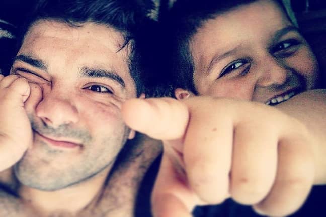 阿萨德·穆拉德（Asad Murad）和他的侄子，六岁的亚历克斯（Alex）。信用：Asad Murad/Manchester晚间新闻必威杯足球