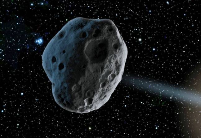 小行星正在采用“近地方法”。学分：Wikimedia Commons