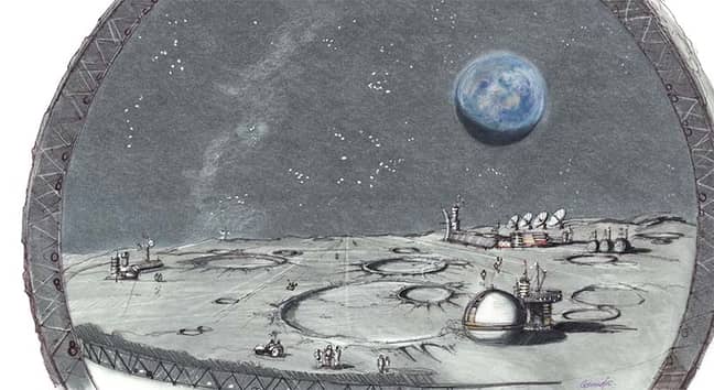 “月球殖民地”的图纸。信用：月亮世界度假村