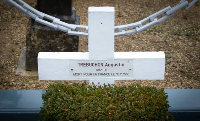 奥古斯丁·特雷布贡（Au​​gustin Trebuchon）最后一位法国士兵死亡。信用：PA