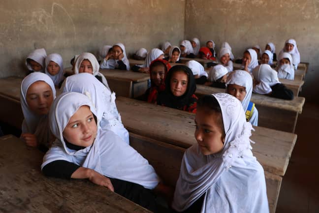 阿富汗学校的女孩。信用：PA