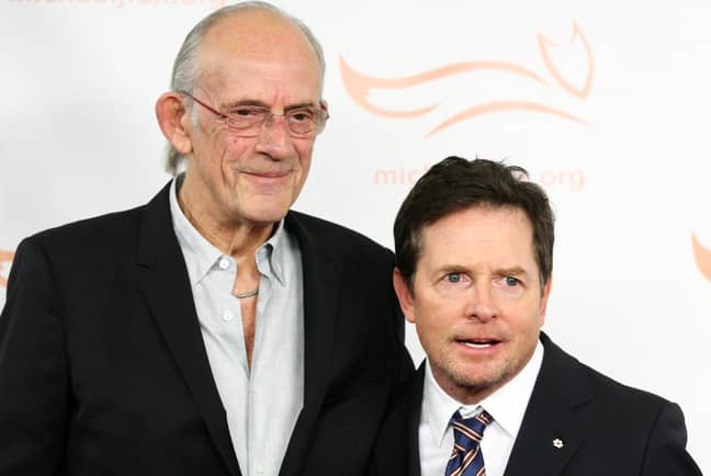 回到未来的明星迈克尔·J·福克斯（Michael J. Fox）和克里斯托弗·劳埃德（Christopher Lloyd）上的红地毯上。信用：PA