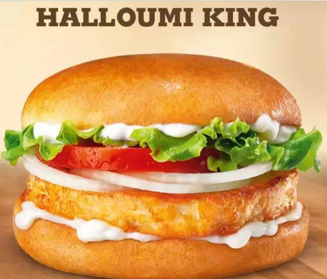 去年，他们推出了Halloumi汉堡。信贷：汉堡王“width=