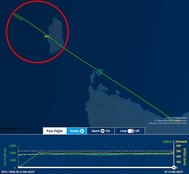 飞行员做了人们喜欢不考虑发生的事情。信用：Flightaware