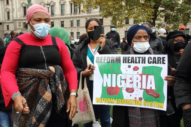 长期以来，竞选者一直呼吁在尼日利亚进行医疗保健和警察的改革。信用：PA