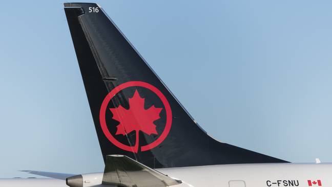 加拿大航空公司已确认该女子的账户。信用：PA