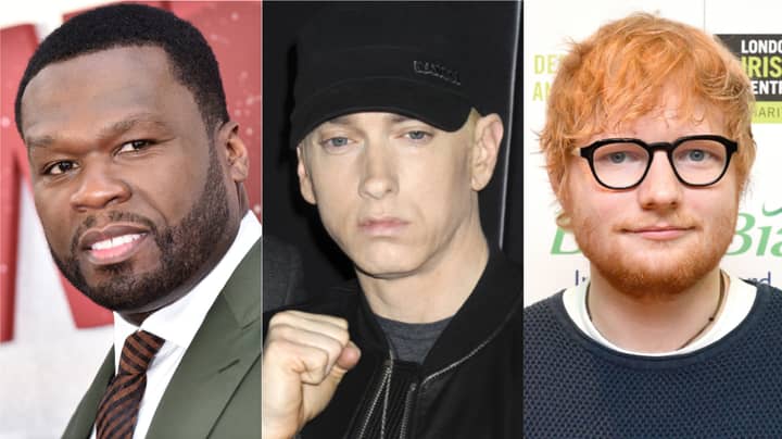 50 Cent宣布与Eminem和Ed Sheeran合作“width=