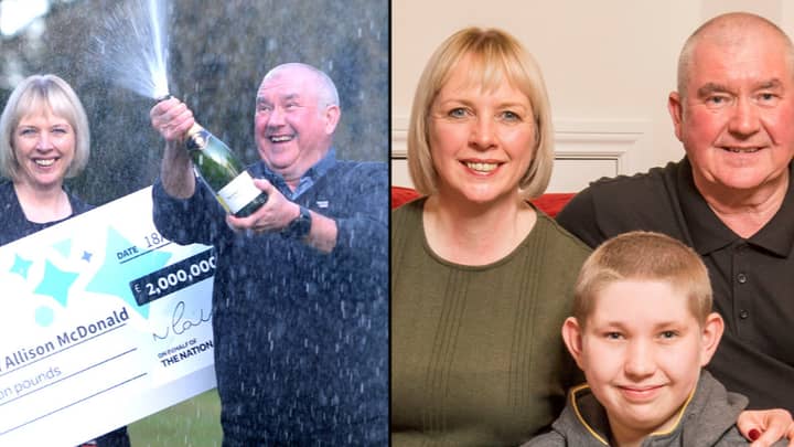 夫妇赢得了200万英镑的大奖，发现儿子没有癌症