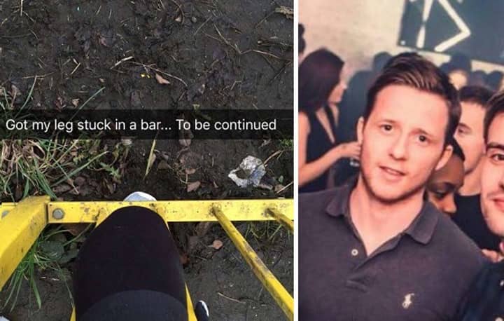 Lad Snapchats Entire Rescue Operation After Getting Knee Caught In Fence