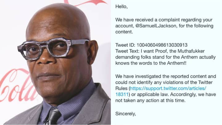 Samuel L Jackson出现在Twitter之后享用报告，在出现巨魔特朗普之后“width=