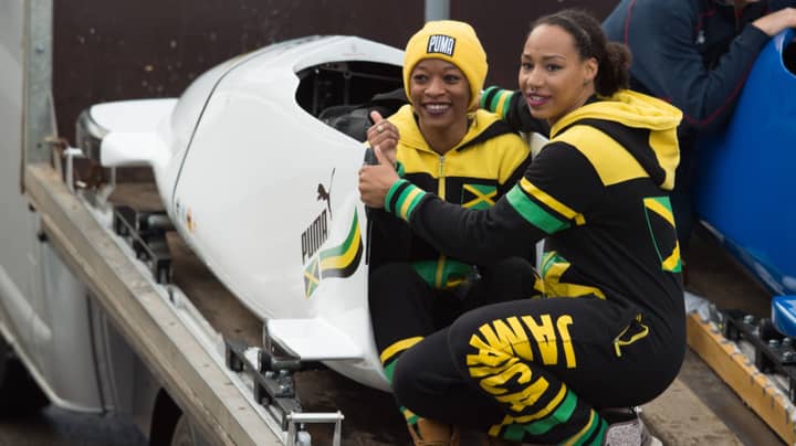 牙买加女子雪橇队将参加他们的第一场冬季运动会“width=