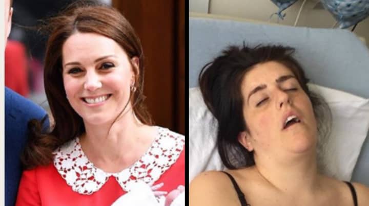 女人分享了搞笑的比较照片与凯特出生后