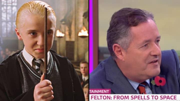 在德拉科·马尔福（Draco Malfoy）演员汤姆·费尔顿（Tom Felton）出现在英国的大英国之后，哈利·波特的球迷震惊了