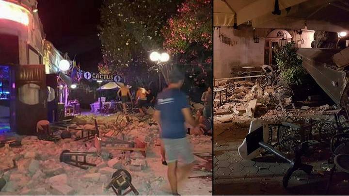 巨大的地震击中土耳其和希腊度假胜地触发海啸