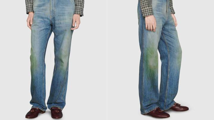 古驰将出售带有人造草渍的牛仔裤，售价1650美元