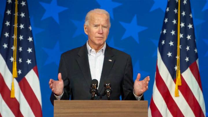 Joe Biden在通过270张选举大学票后赢得美国选举