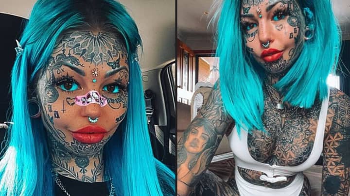 Instagram模型在纹身上花了20万英镑，分享了她之前的样子