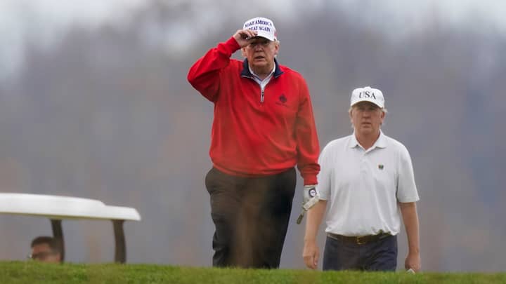 唐纳德·特朗普（Donald Trump）跳过G20冠状病毒会议参加高尔夫球“width=