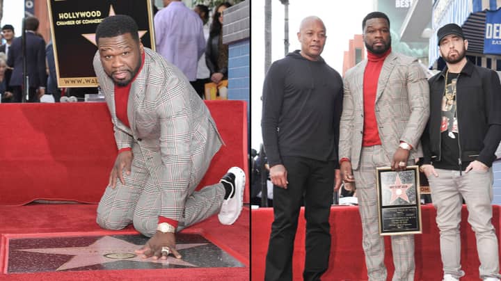 50 Cent在好莱坞的名人之旅中获得了明星