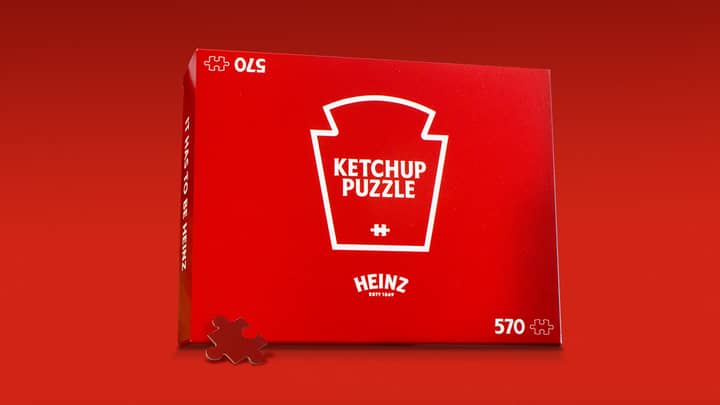 Heinz制作了一个570件拼图，完全是红色的