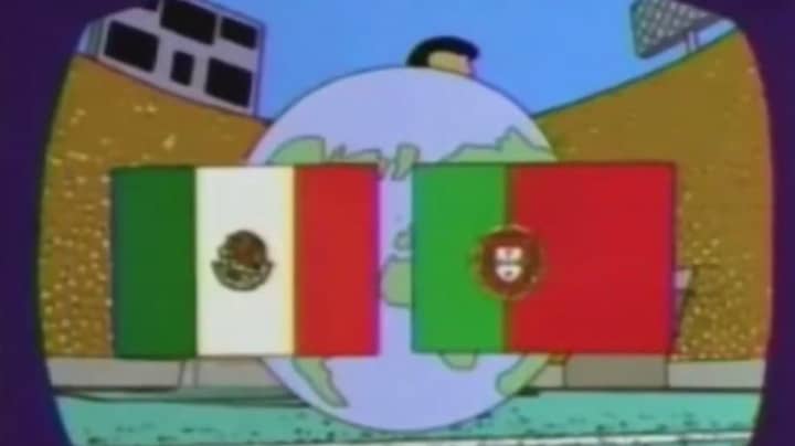 “辛普森一家”在世界杯决赛中预测了墨西哥和葡萄牙“width=
