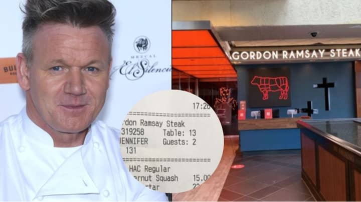 夫妇在阅读菜单后，戈登·拉姆齐（Gordon Ramsay）的餐厅留下了巨大的比尔