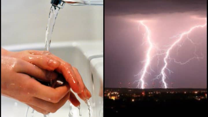 专家警告人们不要在雷暴期间洗手
